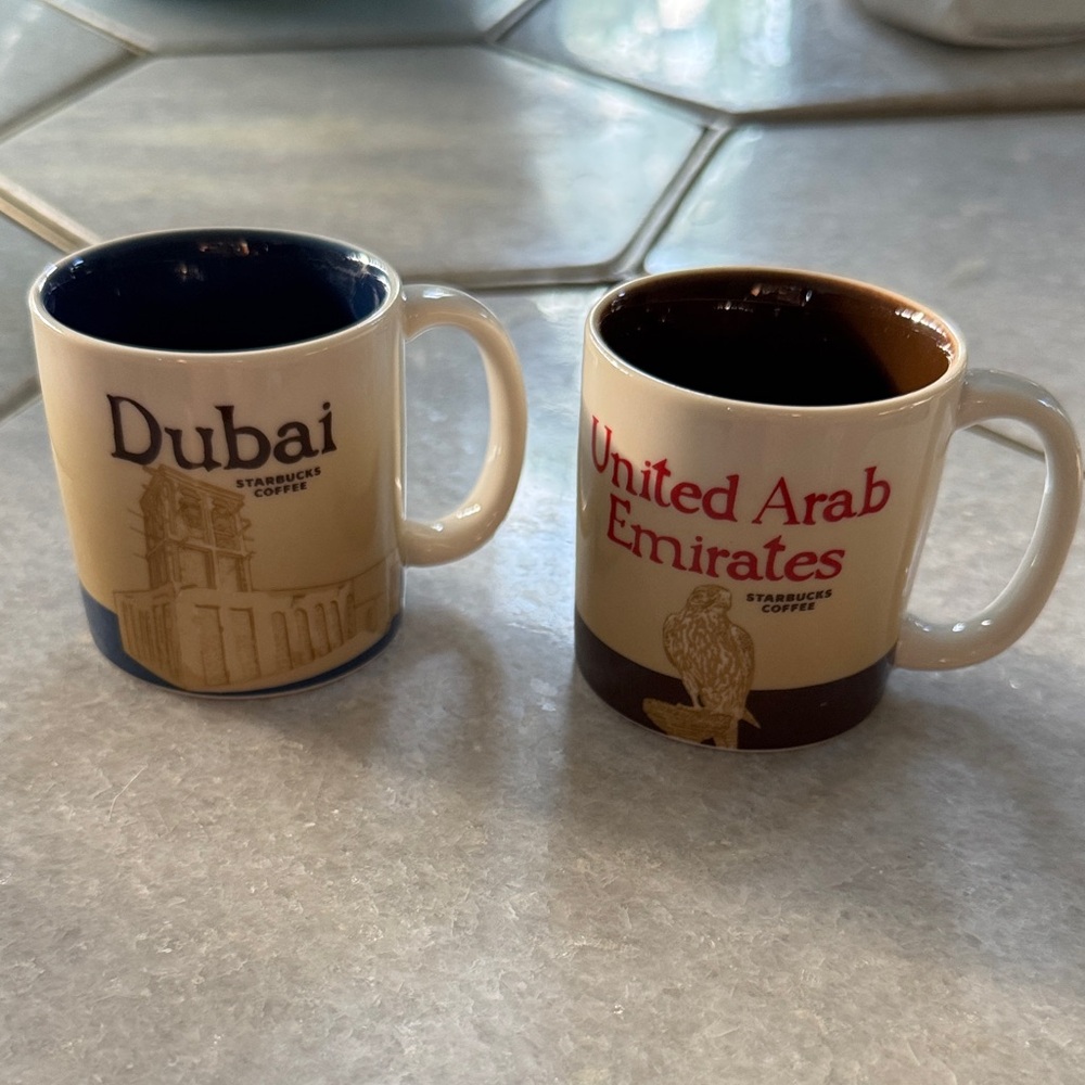 Starbucks Dubai & UAE Espresso Mug Set - Blue and Brown